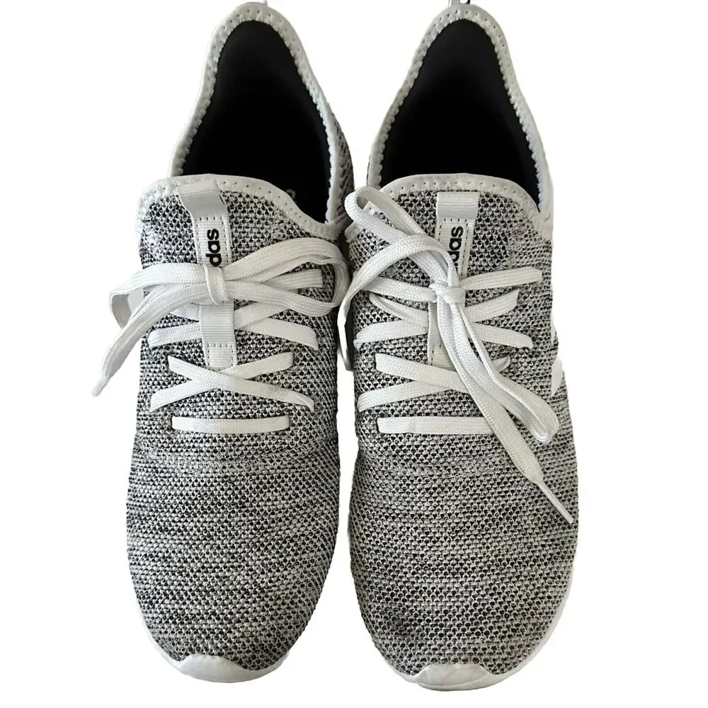 adidas Cloudfoam Pure Cloud White Grey  sneakers‎ athletic shoes size 9 DB0695